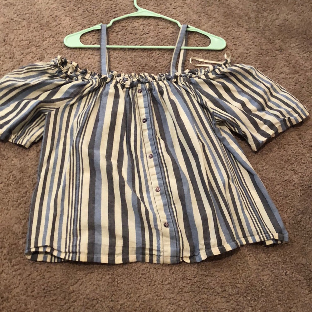 Primark Striped Off the Shoulder Top